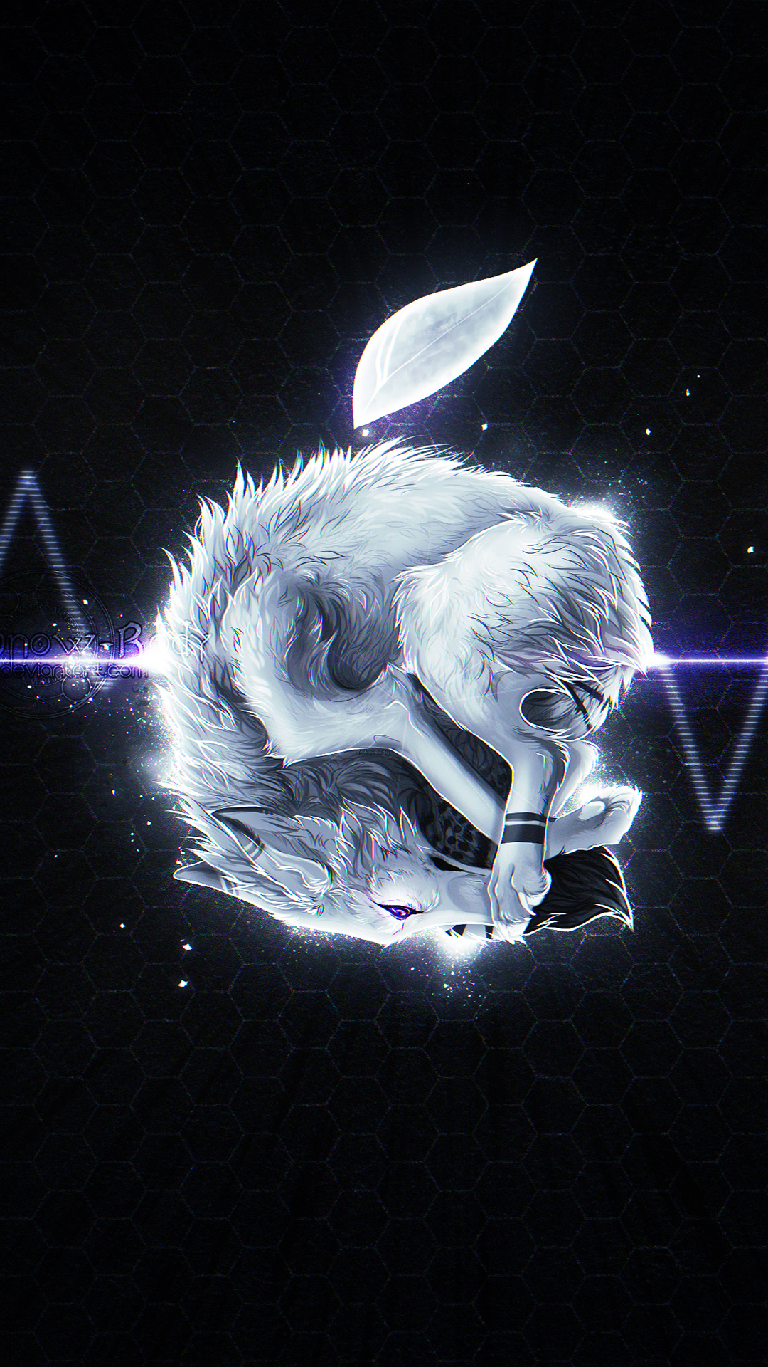 Apple Wolf Wallpaper - HD Wallpaper 