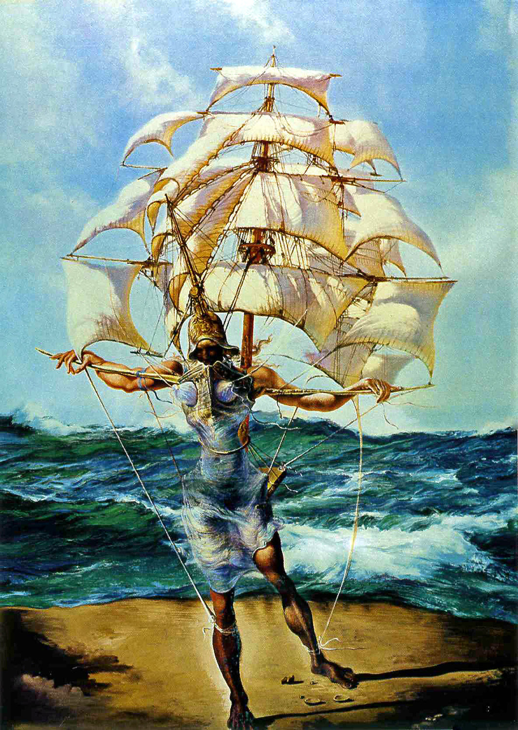 Salvador Dali Man Ship - HD Wallpaper 
