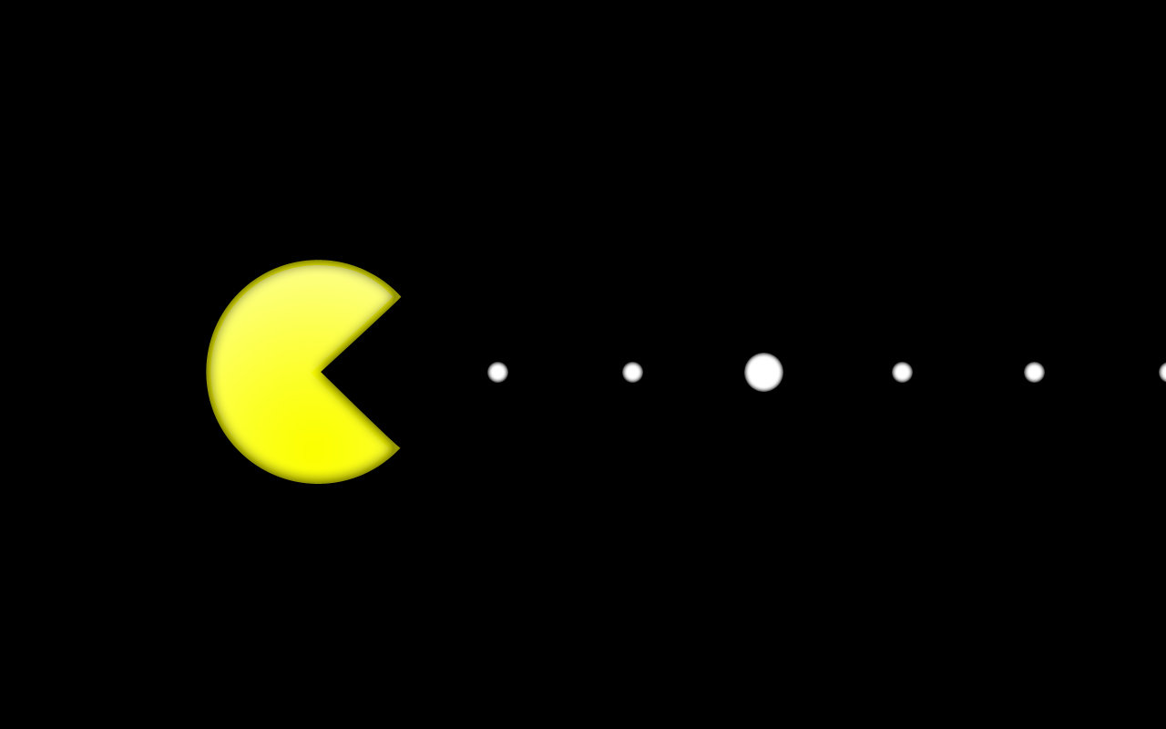 Free Download Pac-man Wallpaper Id - Darkness - HD Wallpaper 