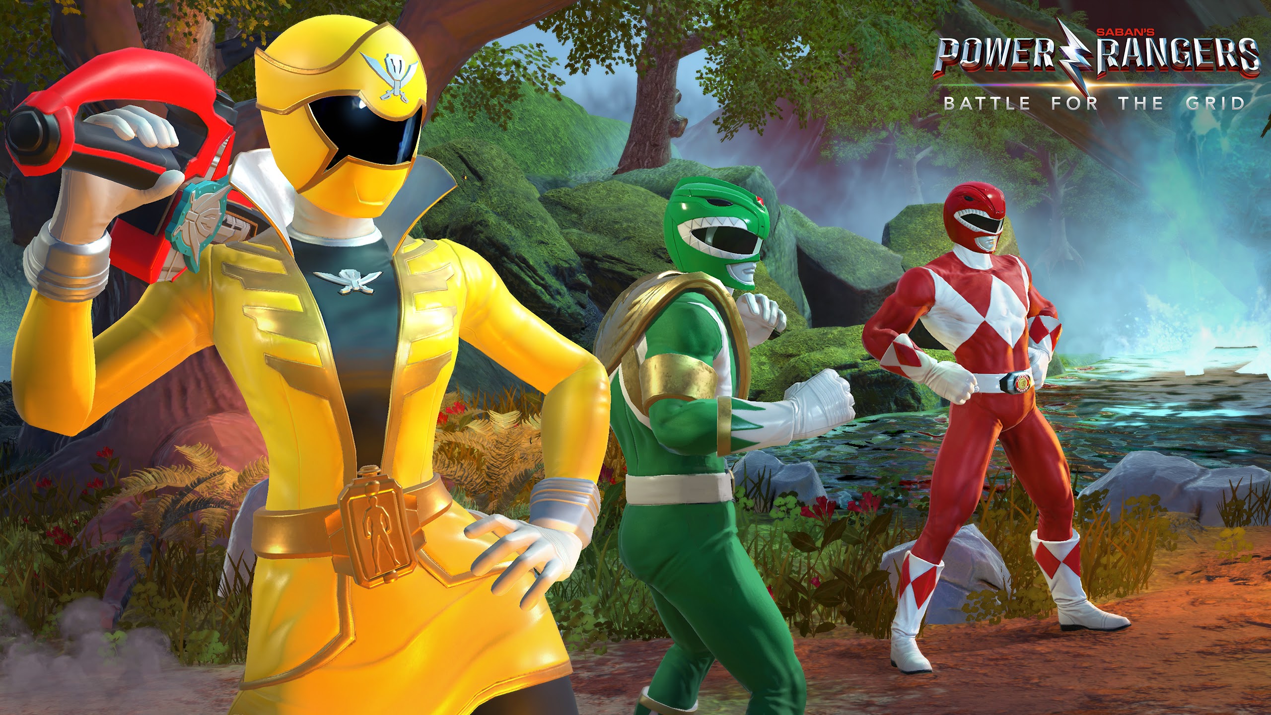Yellow, Green, Red Ranger, Power Rangers - Power Rangers Battle For The Grid - HD Wallpaper 