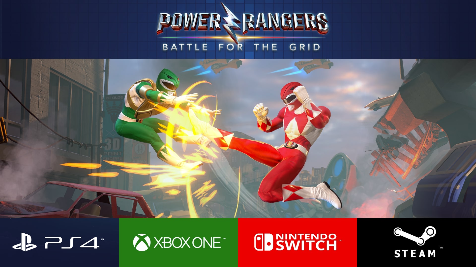 Power Rangers Battle For Grid - HD Wallpaper 