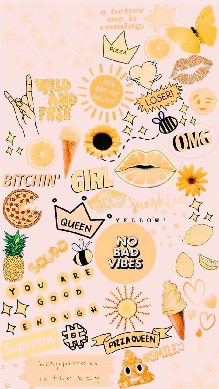Wallpaper, Yellow, And Aesthetic Image - Cute Wallpapers For Teens