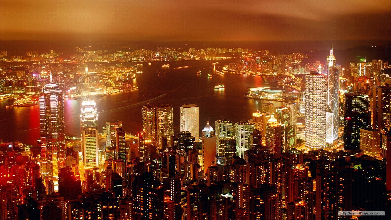 Free Travel Wallpaper - Light City Background Buildings - HD Wallpaper 