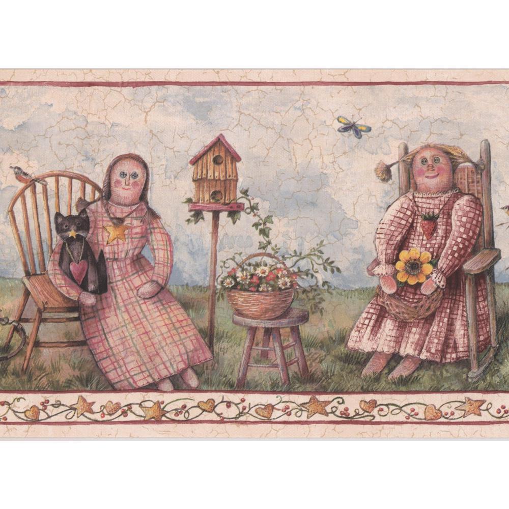 Retro Art Vintage Ladies Angels On Old Fashioned Chairs - HD Wallpaper 