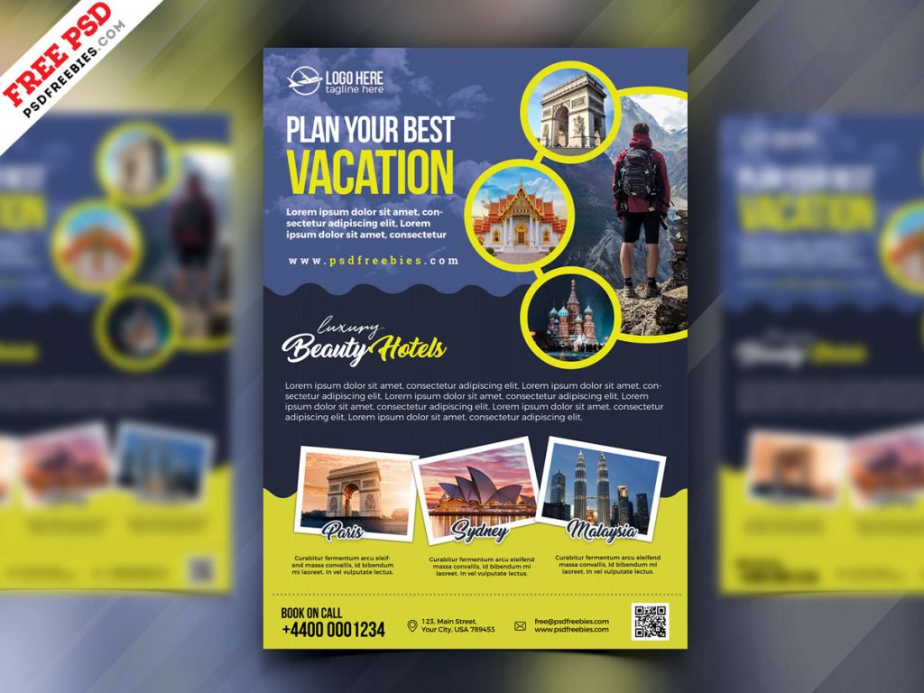 Travel Agency Advertisement Flyer Psd - Flyers For Travel Agency - HD Wallpaper 