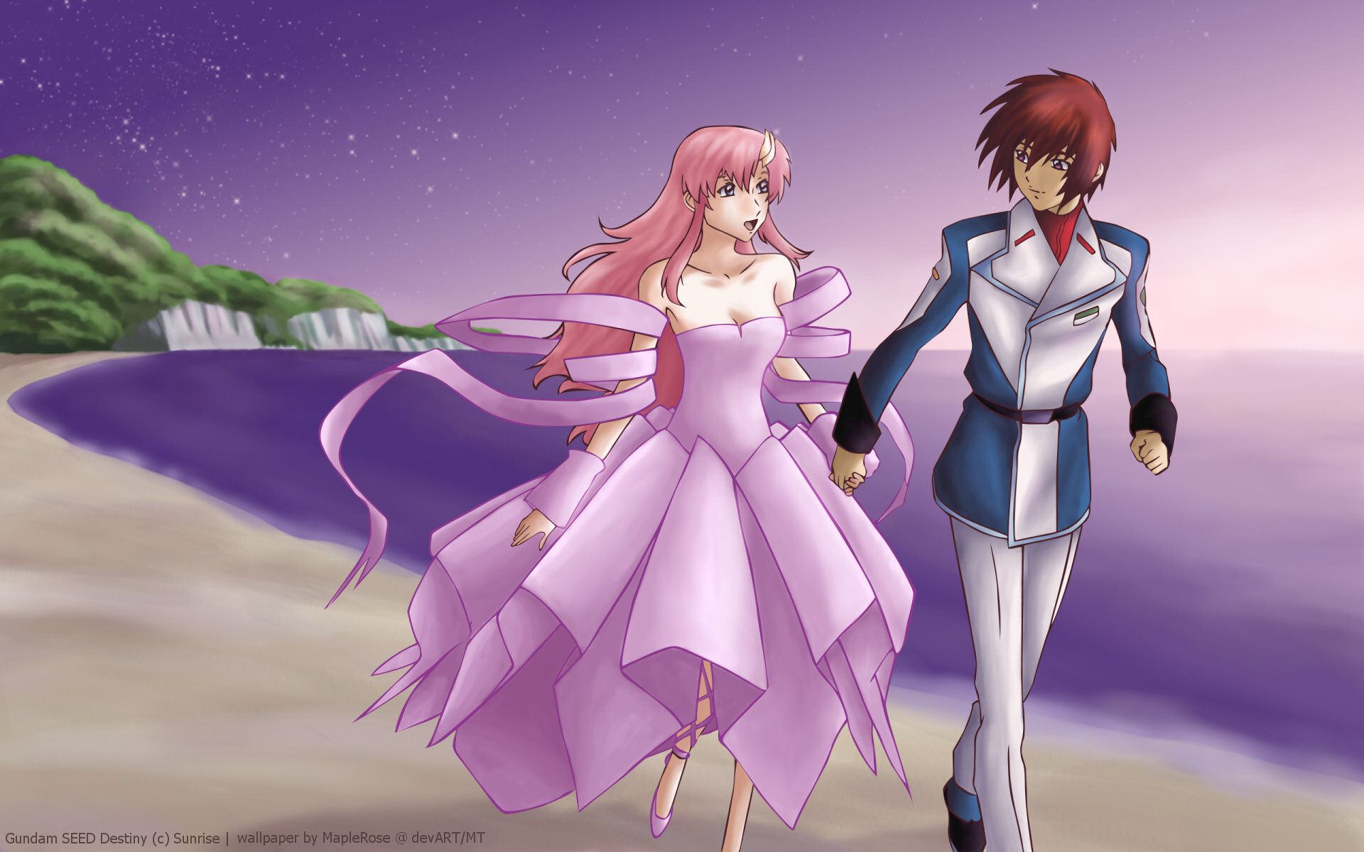 Mobile Suit Gundam Seed Destiny Kira And Lacus - HD Wallpaper 