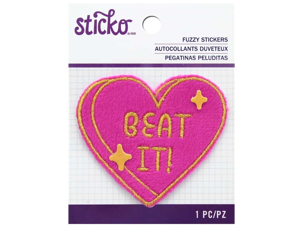 Ek Sticko Stickers Fuzzy Beat It - Needlework - HD Wallpaper 