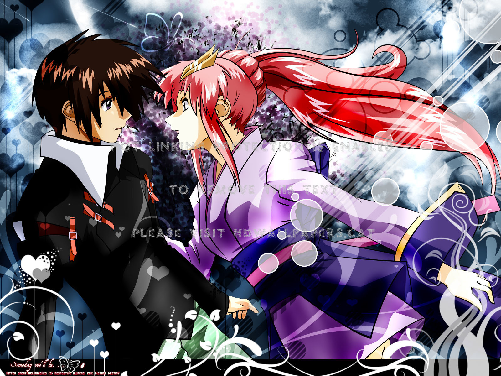 Kira Yamato & Lacus Clyne Red Black Mecha - Kira Yamato And Lacus Clyne Wallpaper Hd - HD Wallpaper 