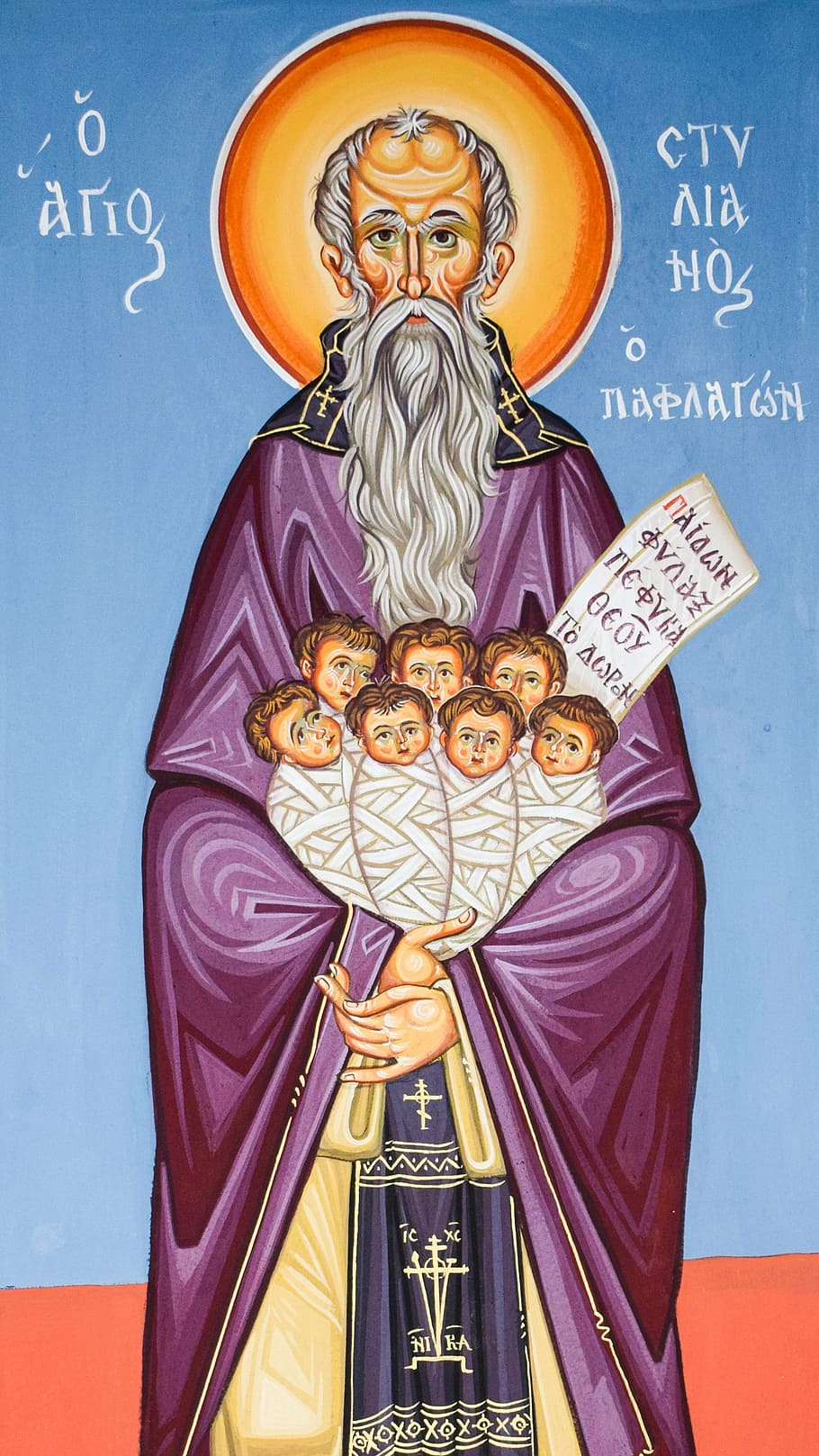 Saint Stylianos, Baby Protector, Iconography, Painting, - Saint Stylianos - HD Wallpaper 