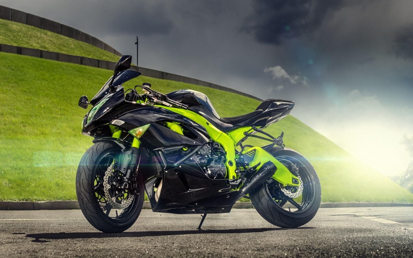 Kawasaki Ninja H2r Wallpaper - Kawasaki Ninja Zx6r Hd - HD Wallpaper 