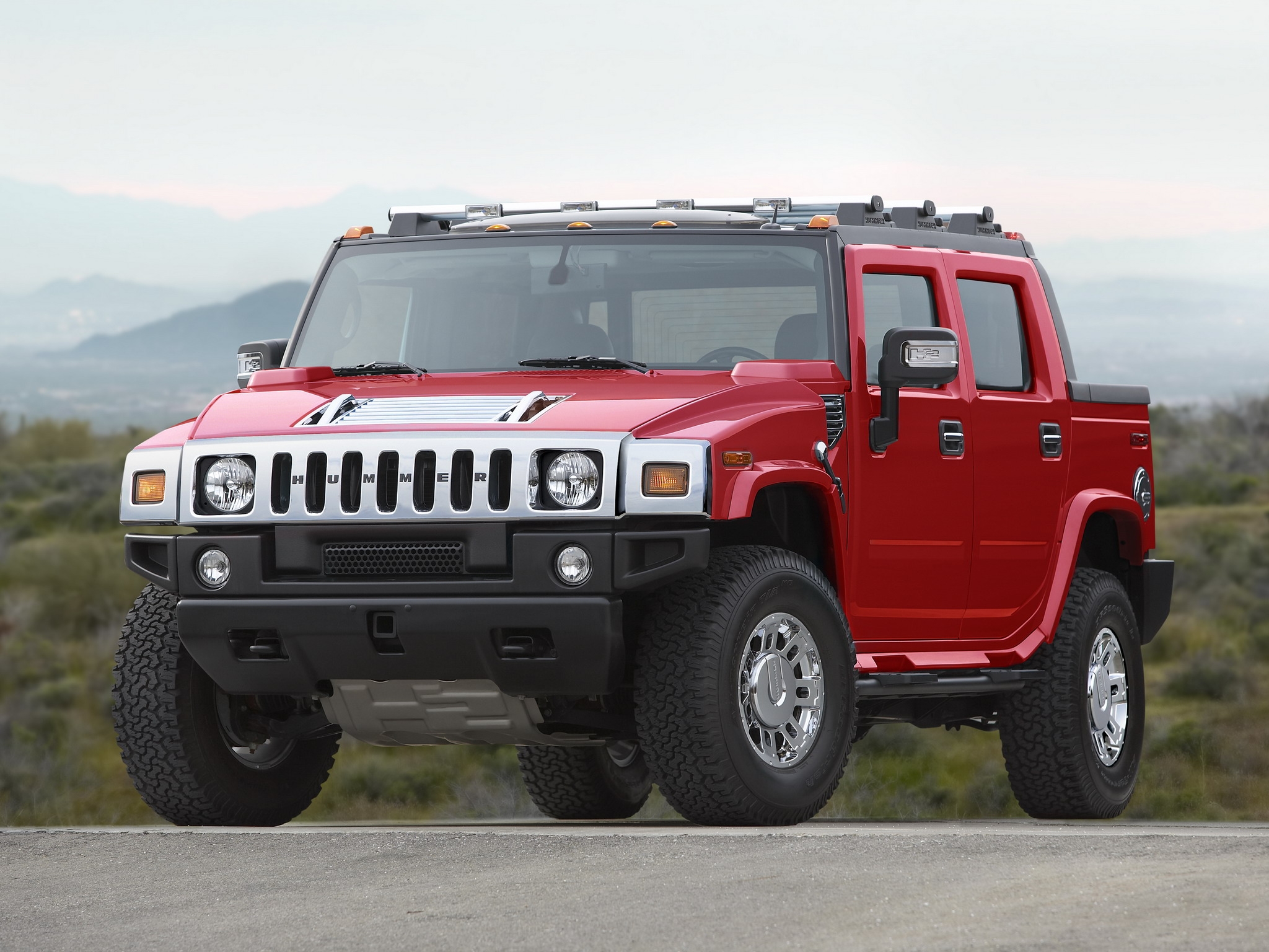 Hummer H2, Red, Front View, Suv, 4x4, Cars - Electric Hummer - HD Wallpaper 