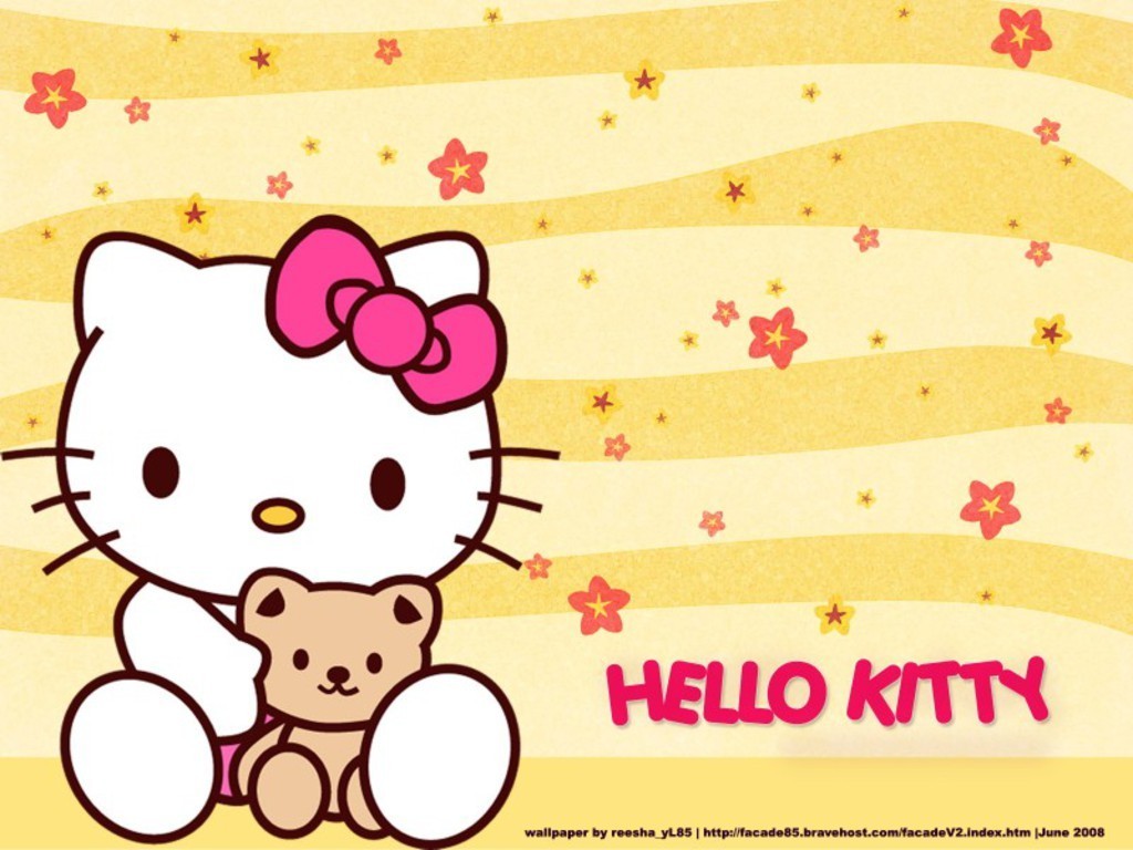 Hello Kitty Wallpapers - Hello Kitty Invitation 1st Birthday - HD Wallpaper 