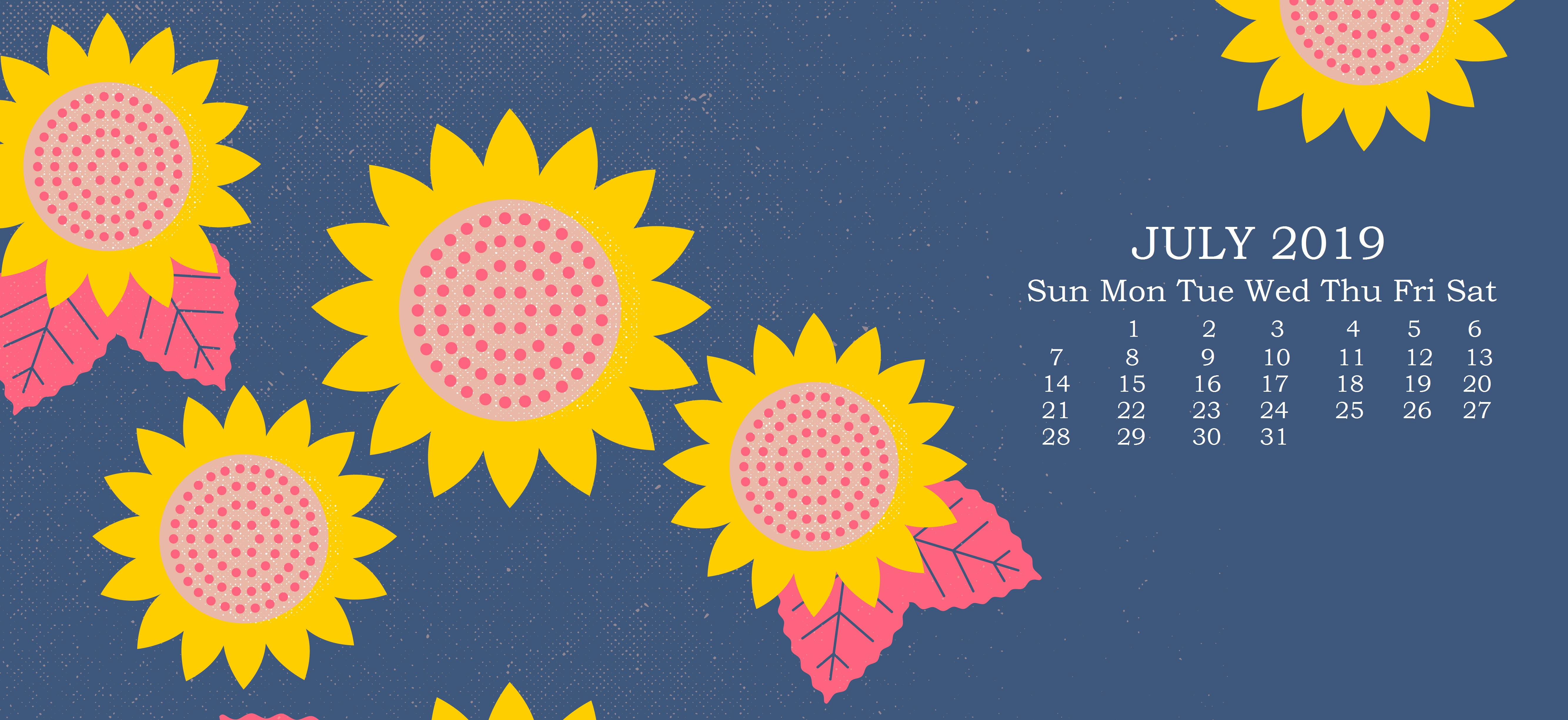 July 2019 Calendar Hd Wallpaper - HD Wallpaper 