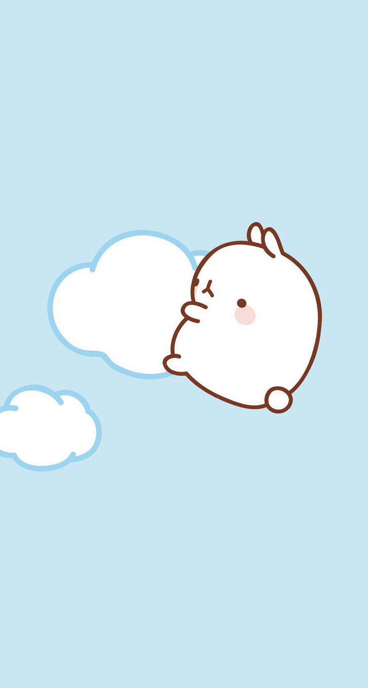 Blue Molang - HD Wallpaper 