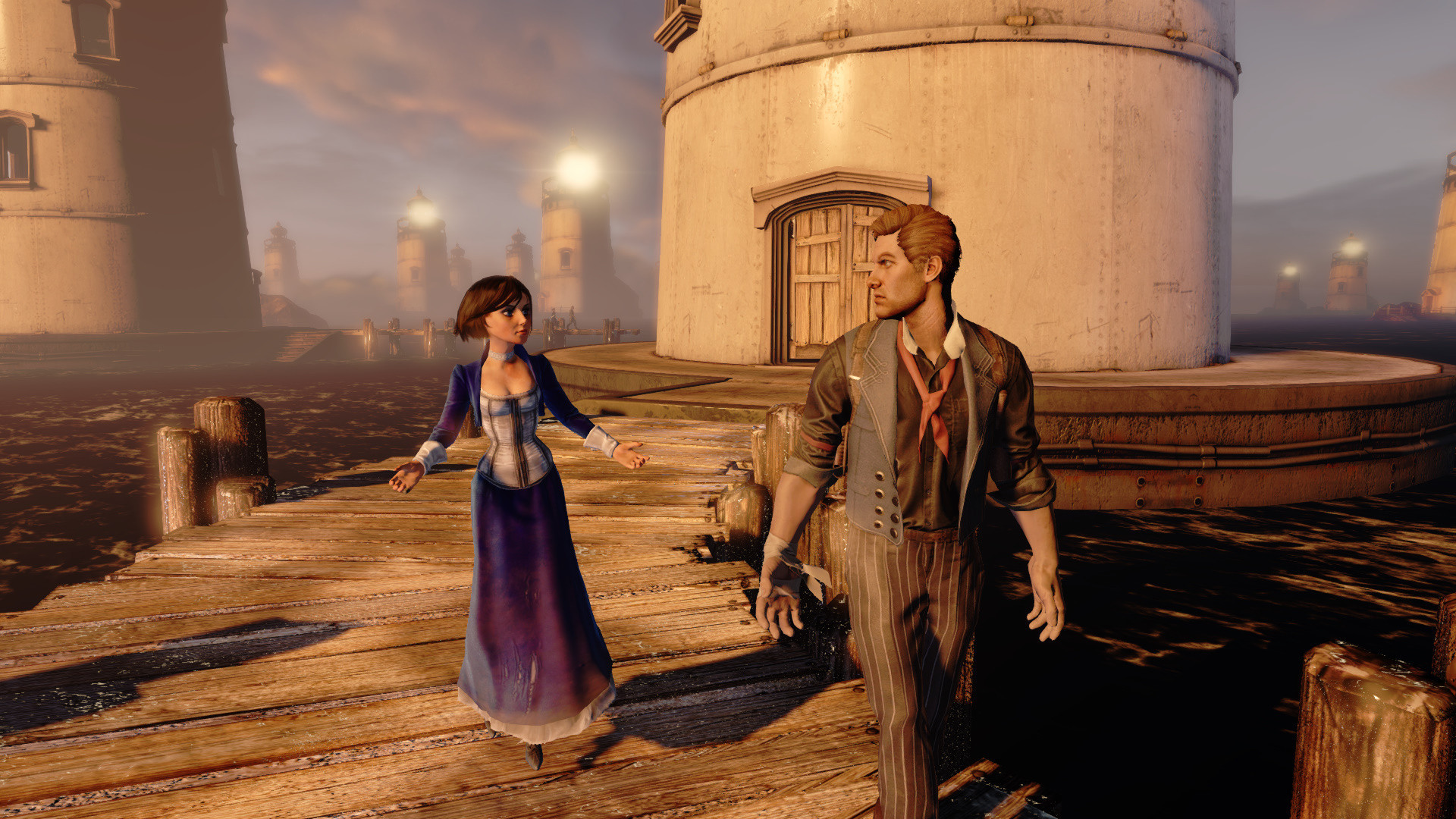 Bioshock Infinite Elizabeth Lighthouse Booker Wallpaper - Bioshock Infinite Wallpaper Hd - HD Wallpaper 