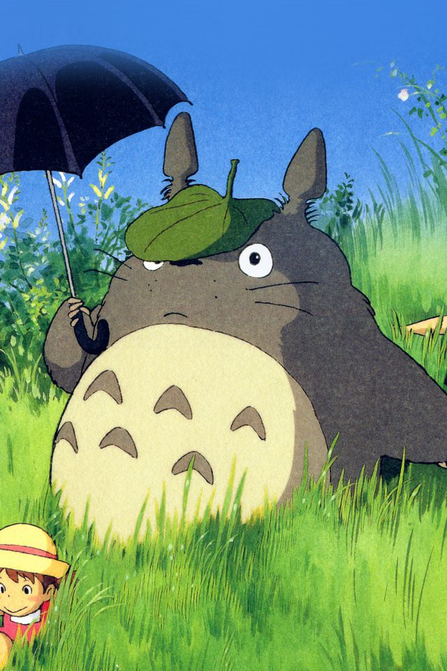 Totoro Art Cute Anime Illustration Iphone Wallpaper - My Neighbour Totoro Cast - HD Wallpaper 