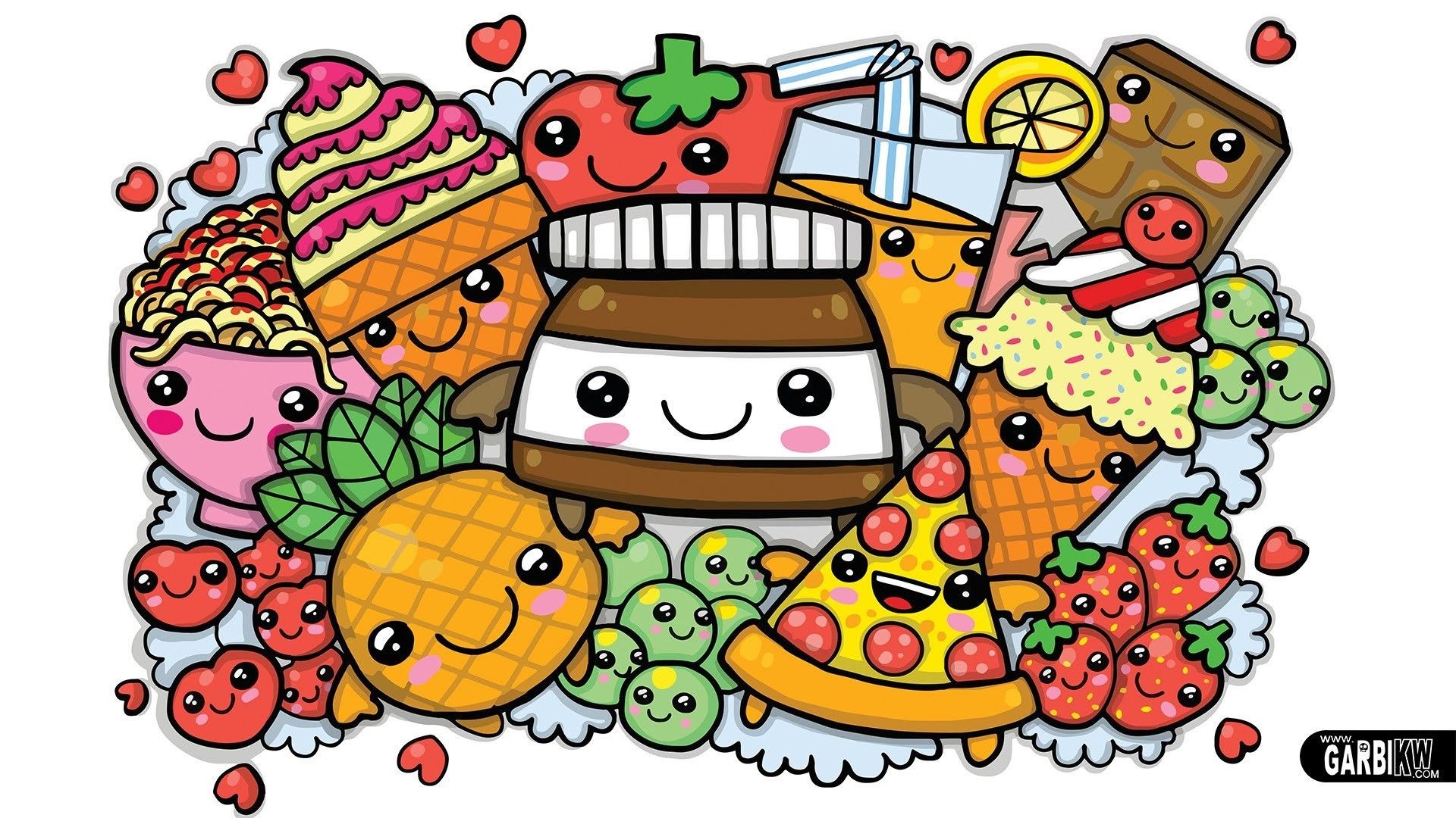 Cute Kawaii Food Wallpaper 
 Data Src Gorgerous Cute - Kawaii Cute Food Background - HD Wallpaper 