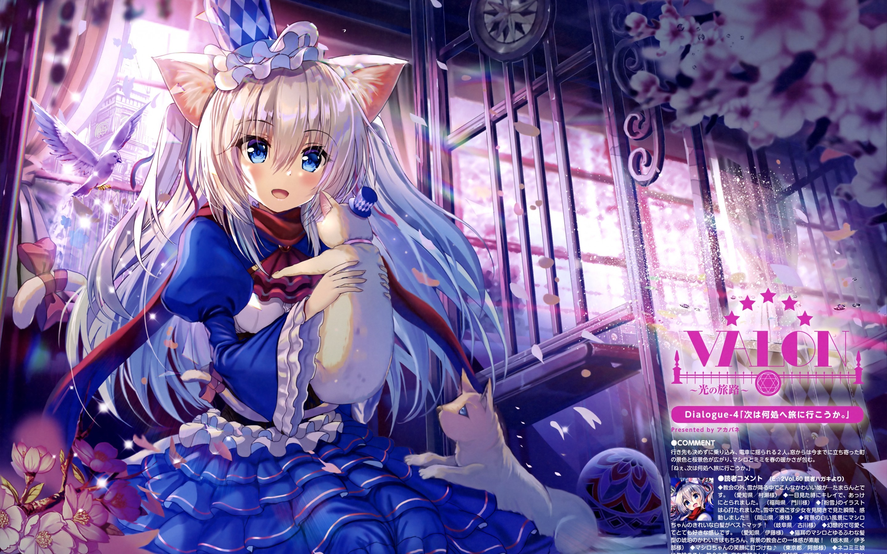 Anime Cat Girl, Animal Ears, Loli, Blue Dress, Cute Cute Anime Cat