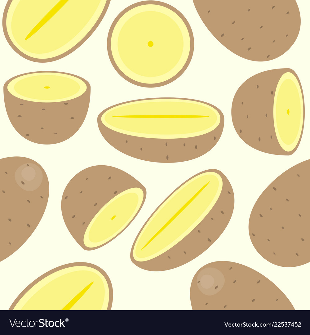 Potato Pattern Vector - HD Wallpaper 