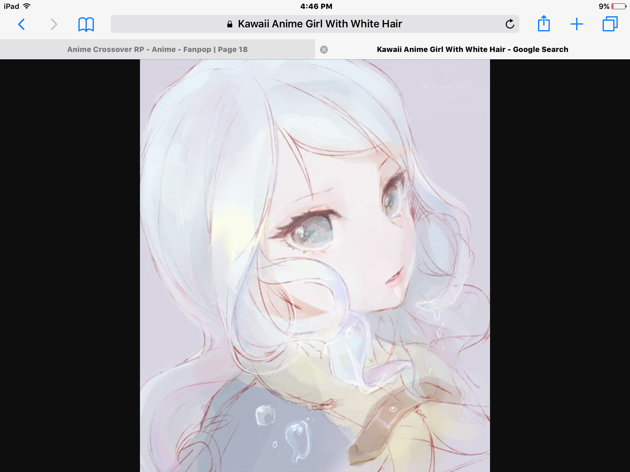 Kawaii Roleplay Images Kawaii Girl With Blue Hair Hd - White Hair Beautiful Anime Girl - HD Wallpaper 