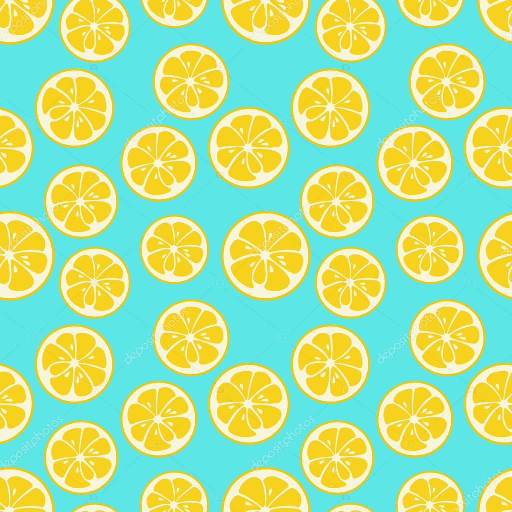 Cute Lemon Pattern - HD Wallpaper 