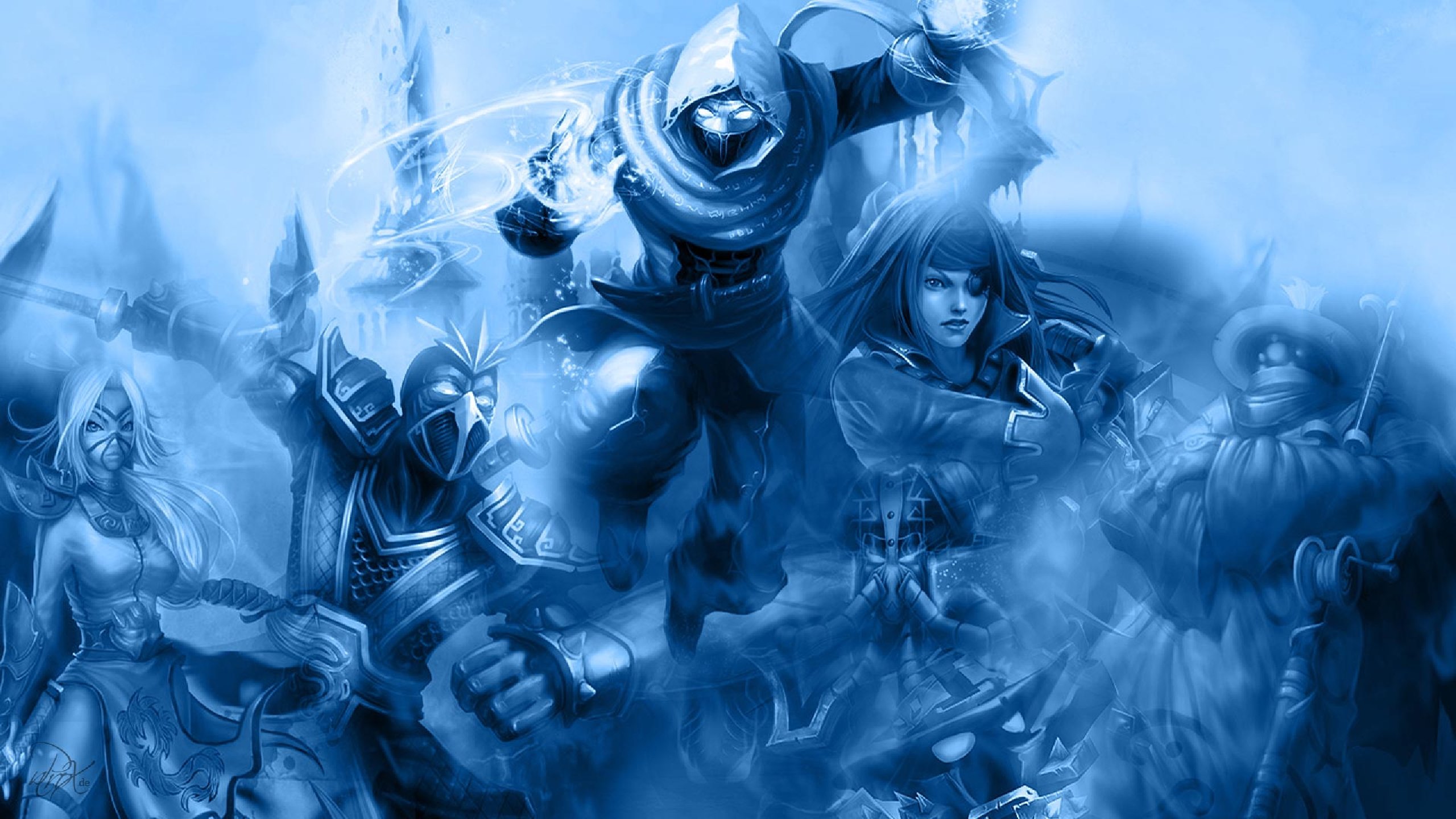 Download Hd League Of Legends Desktop Wallpaper Id - League Of Legends Blue - HD Wallpaper 
