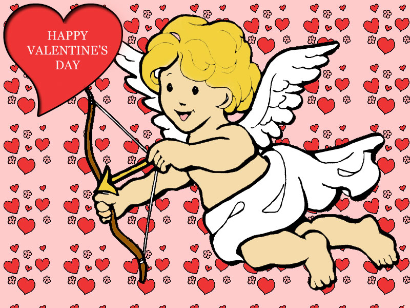 Cupid Wallpaper - Cartoon - HD Wallpaper 