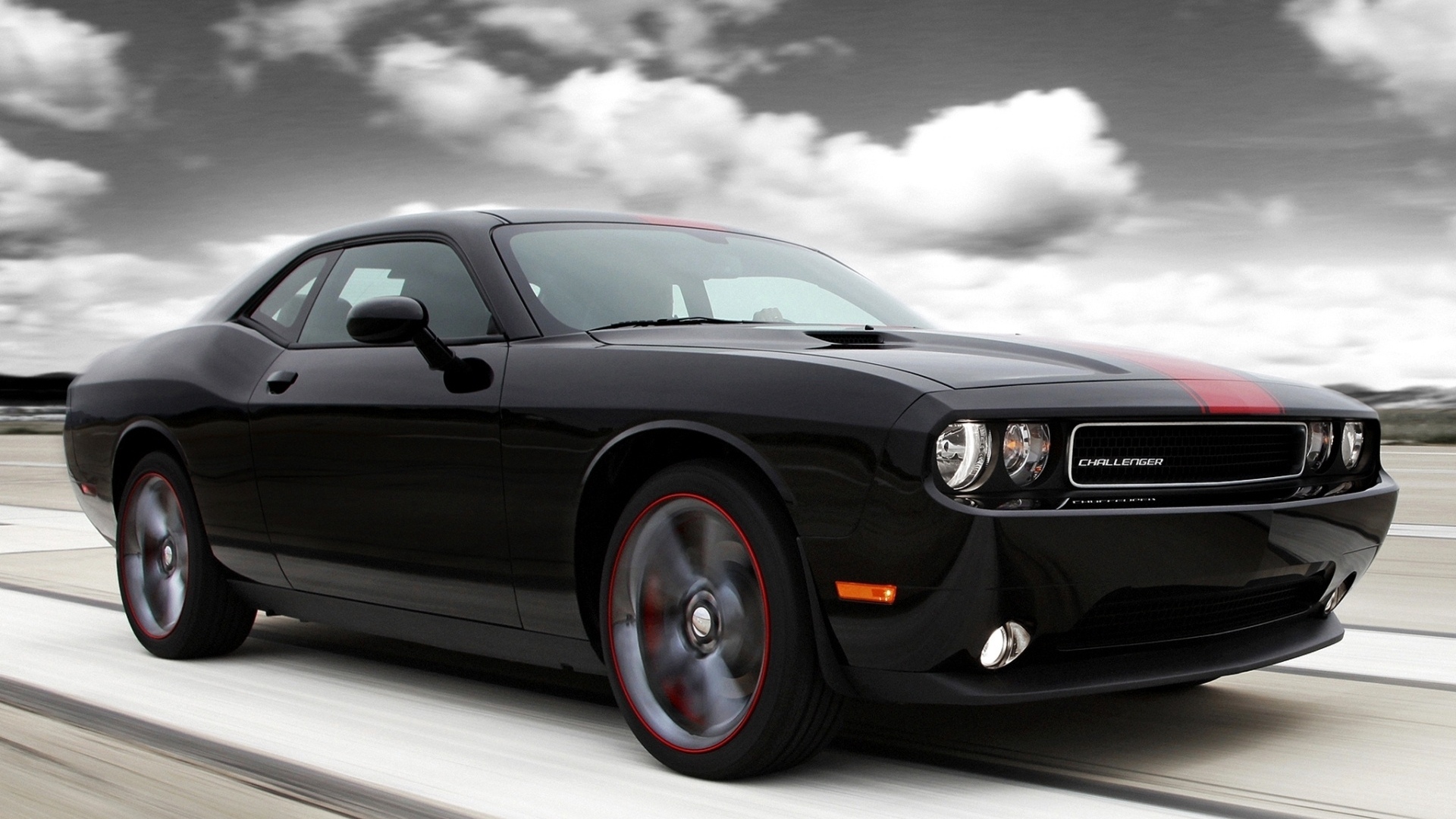 Wallpaper Rallye Redline, Challenger, Muscle Car, Front, - Black Dodge Charger Challenger - HD Wallpaper 