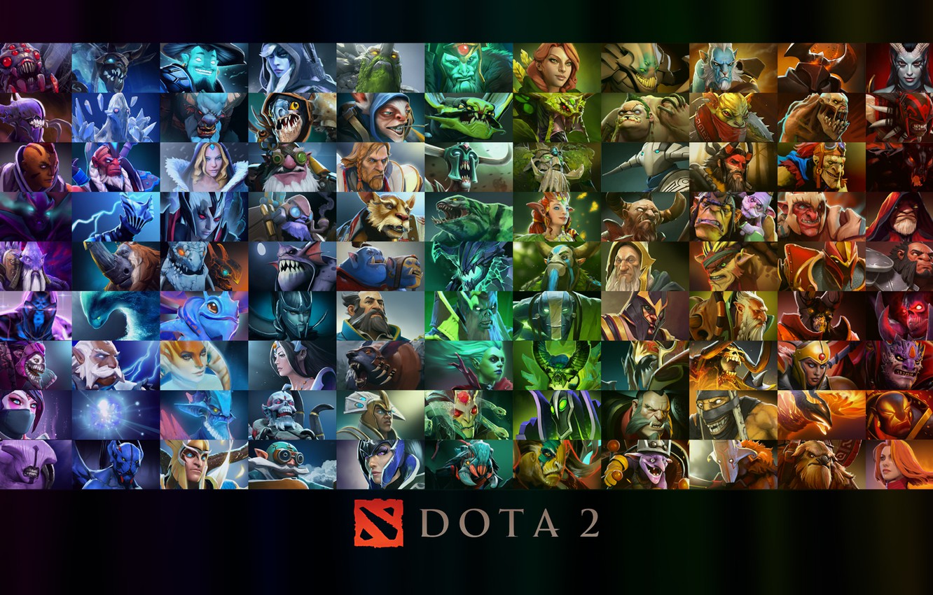 Photo Wallpaper Rainbow, Dota, Dota2, Dota - Dota All Hero Mousepad - HD Wallpaper 