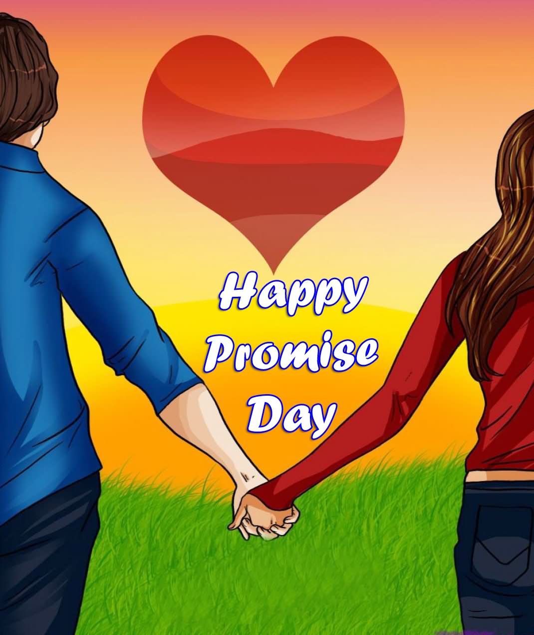 Happy Promise Day Cartoon Wallpaper - Promise Day My Love - HD Wallpaper 