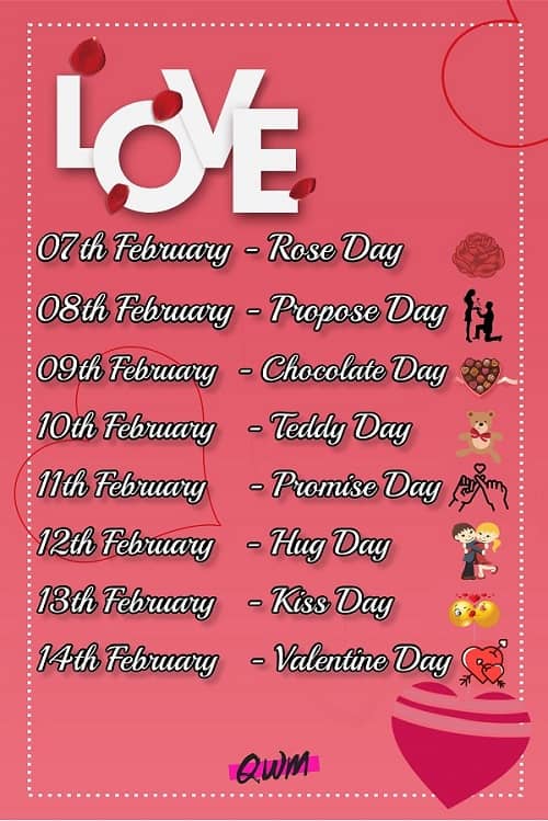 Valentine’s Week 2020 List - February Special Days List 2020 - HD Wallpaper 