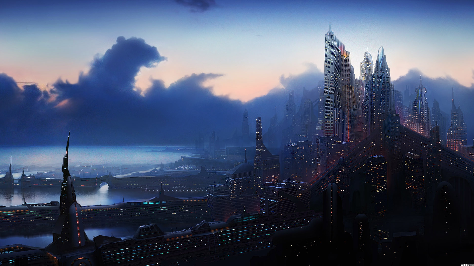 Wallpaper - Future City - 1920x1080 Wallpaper Wallpaper - Future City - 1920x1080 Wallpaper