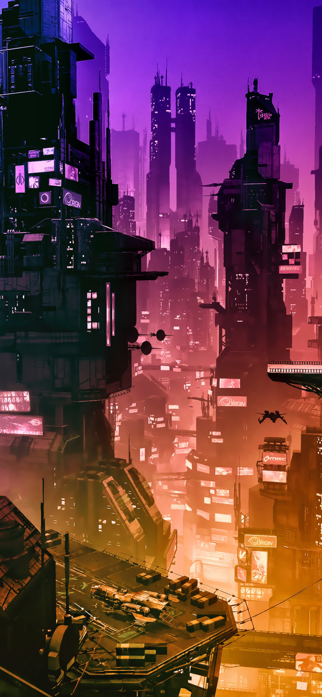 Futuristic City Wallpaper Iphone - HD Wallpaper 