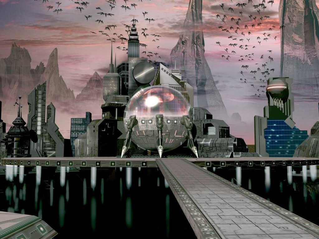 Futuristic City Standard Wallpaper - Scary Futuristic City - HD Wallpaper 