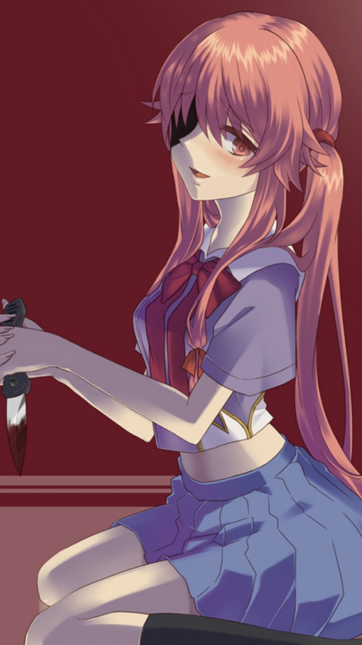Mirai Nikki - Yuno Gasai Wallpaper Iphone - HD Wallpaper 