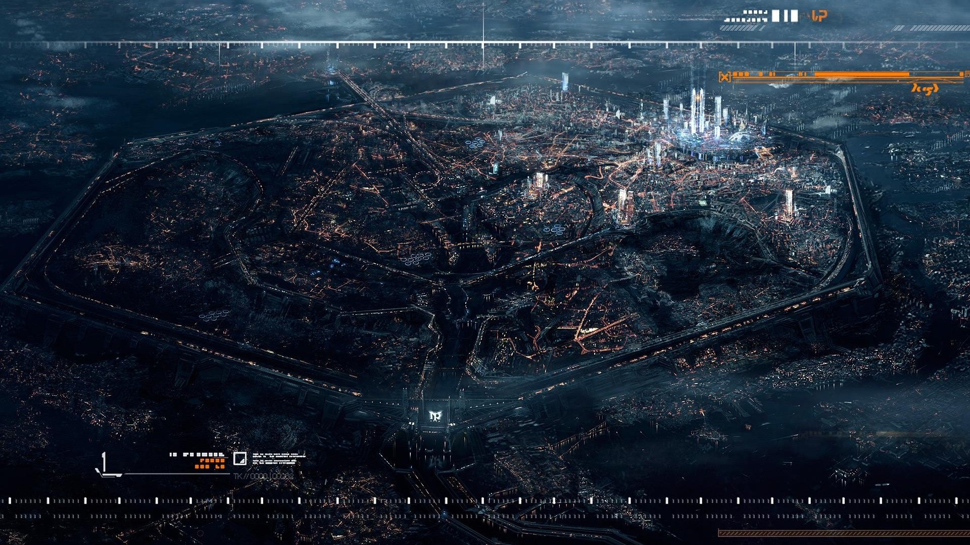 From Above Wallpaper, Future City From Above Iphone - Science Fiction City Map - HD Wallpaper 