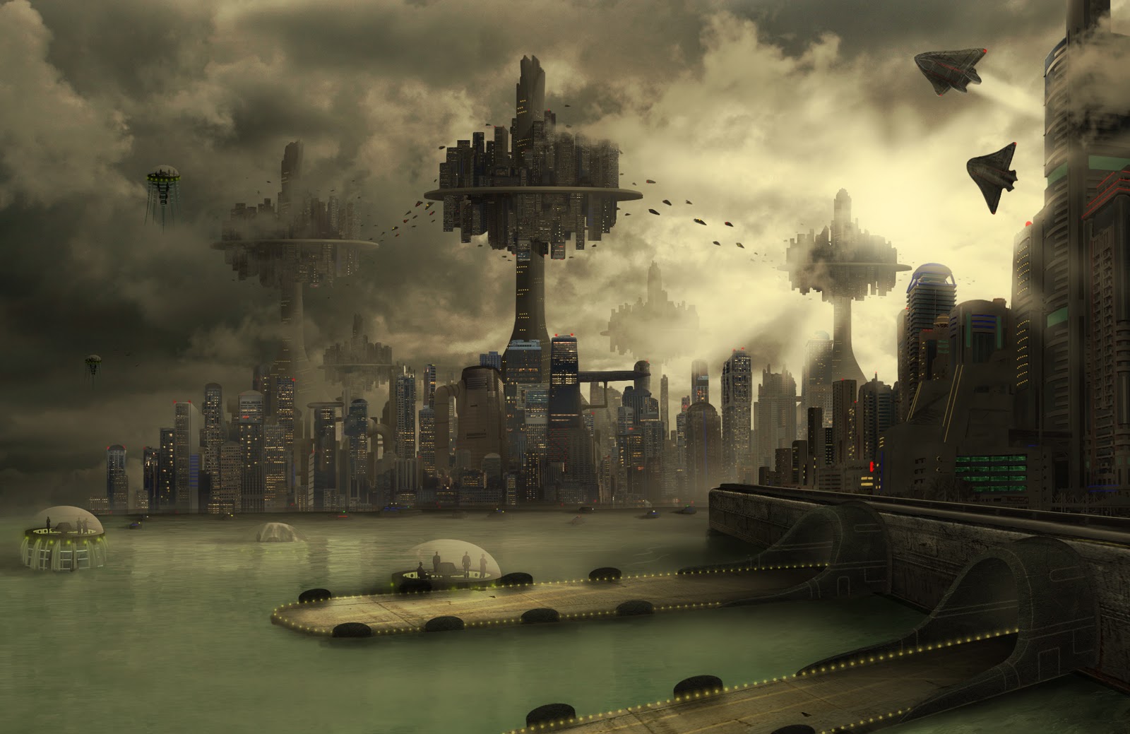 The City Of The Future, Pictures Quality, Pc Ultra - Fantasy Cityscape - HD Wallpaper 