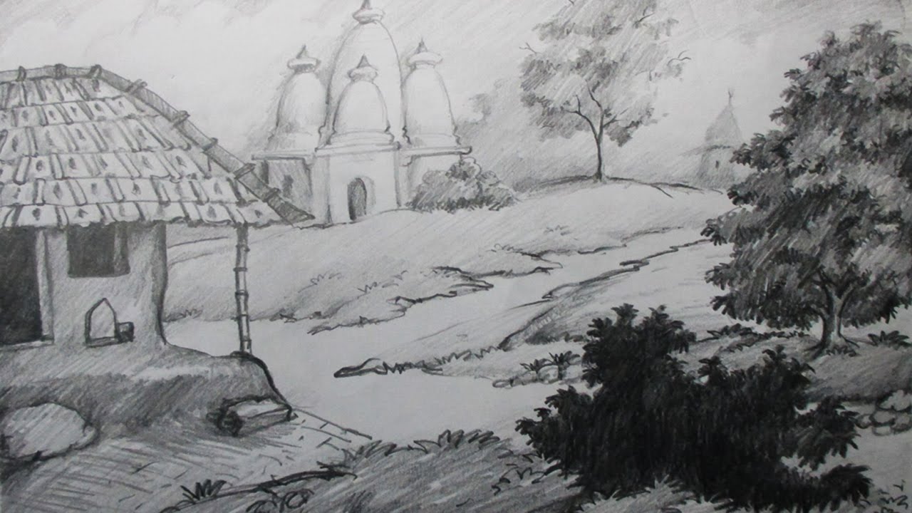 Village In 2 Point Perspective - HD Wallpaper 