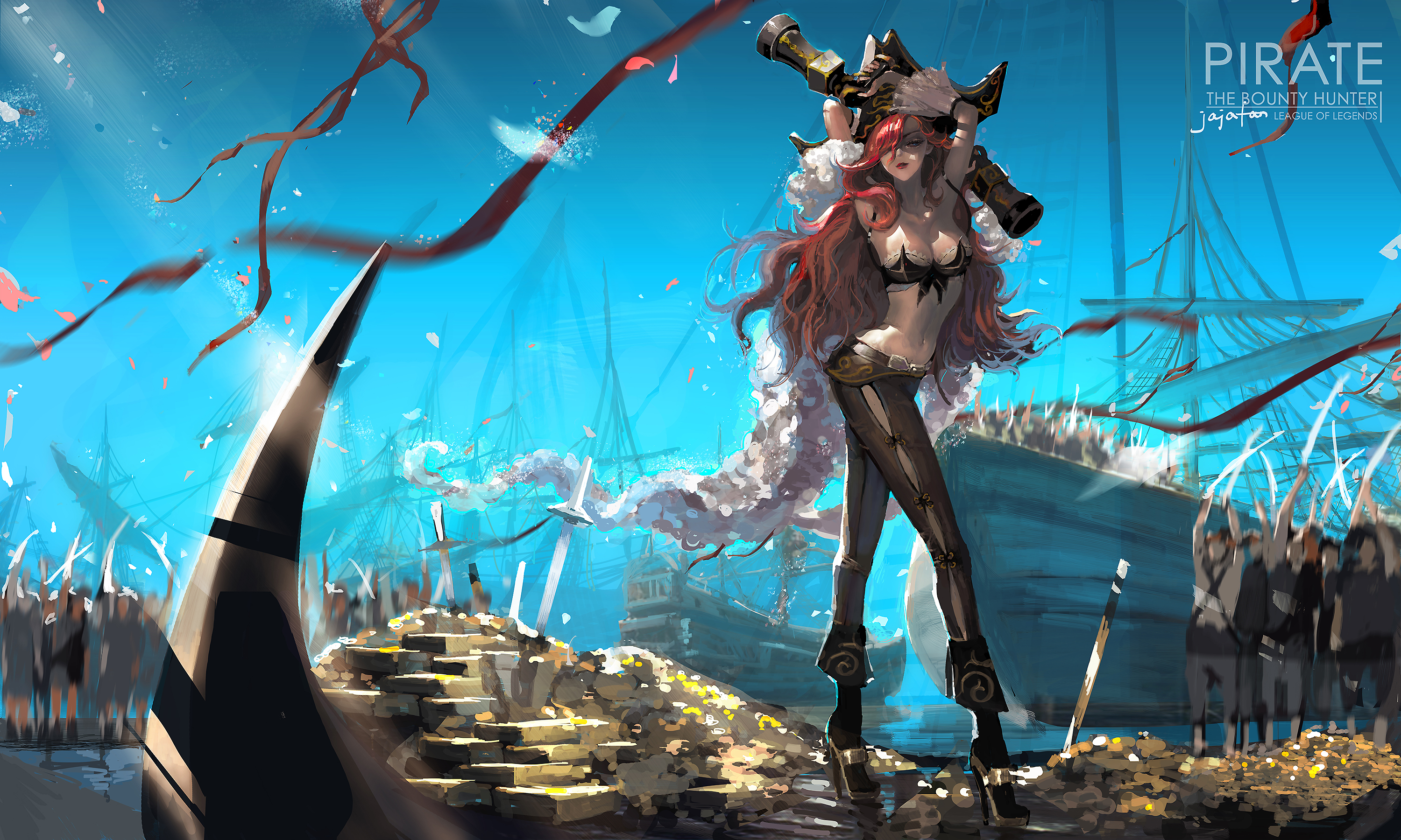 Dz - 42 - 4087 - 8 Kb, V - 7 - 9 - Pirate Island - Jhin And Miss Fortune - HD Wallpaper 
