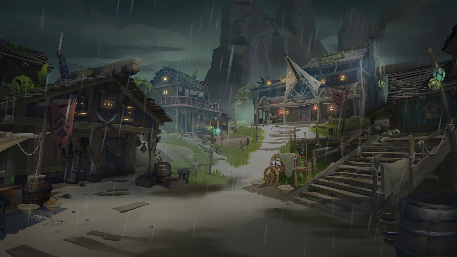 Sea Of Thieves Art - Sea Of Thieves Village Hd - HD Wallpaper 
