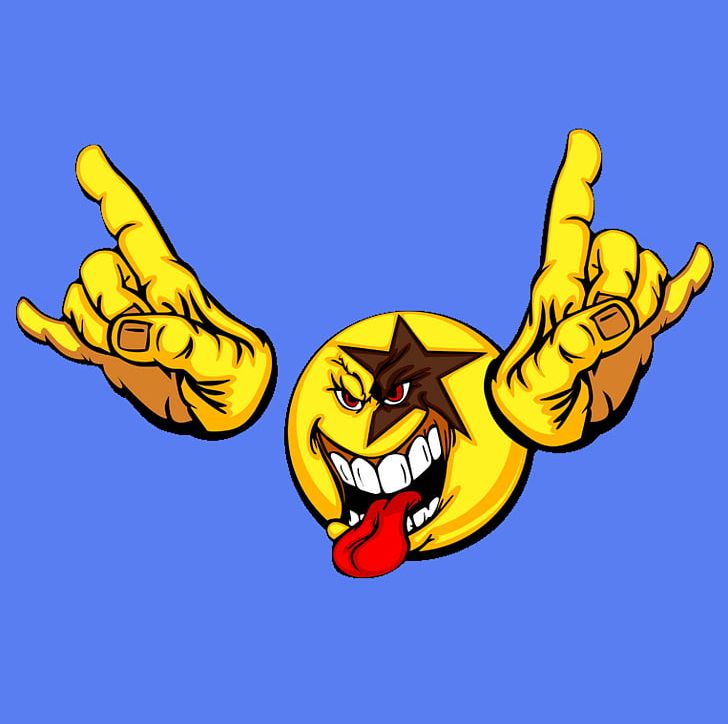 Emoticon Smiley Rock Music Png, Clipart, Art, Cartoon, - Smiley Rock - HD Wallpaper 