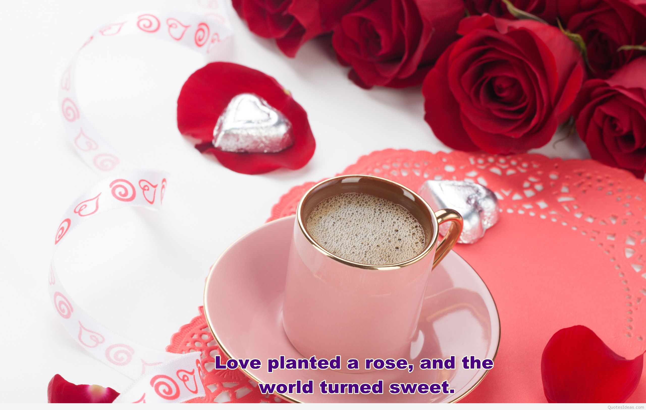 Romantic Desktop Background Wallpaper,romantic Desktop - Good Morning Beautiful Rose Hd - HD Wallpaper 