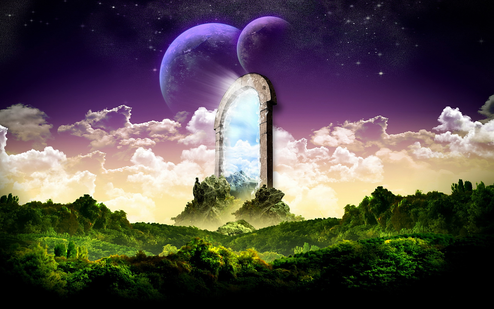 Fantasy Portal Art - HD Wallpaper 