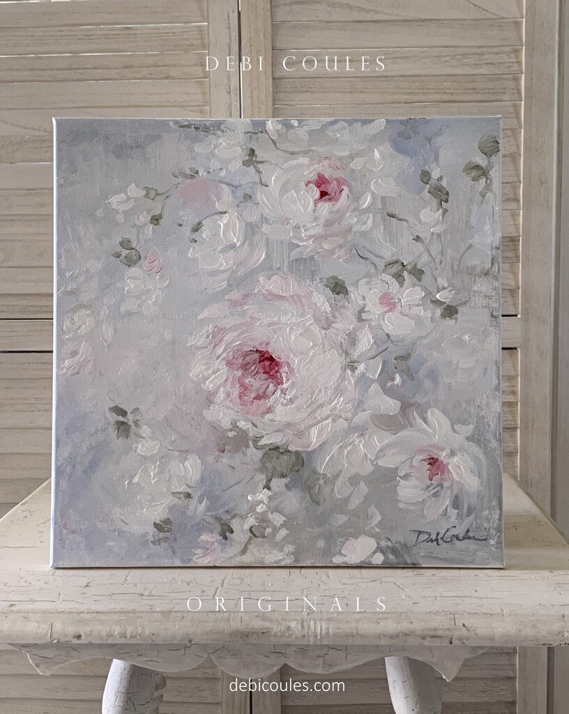 Painting White Roses Art - HD Wallpaper 