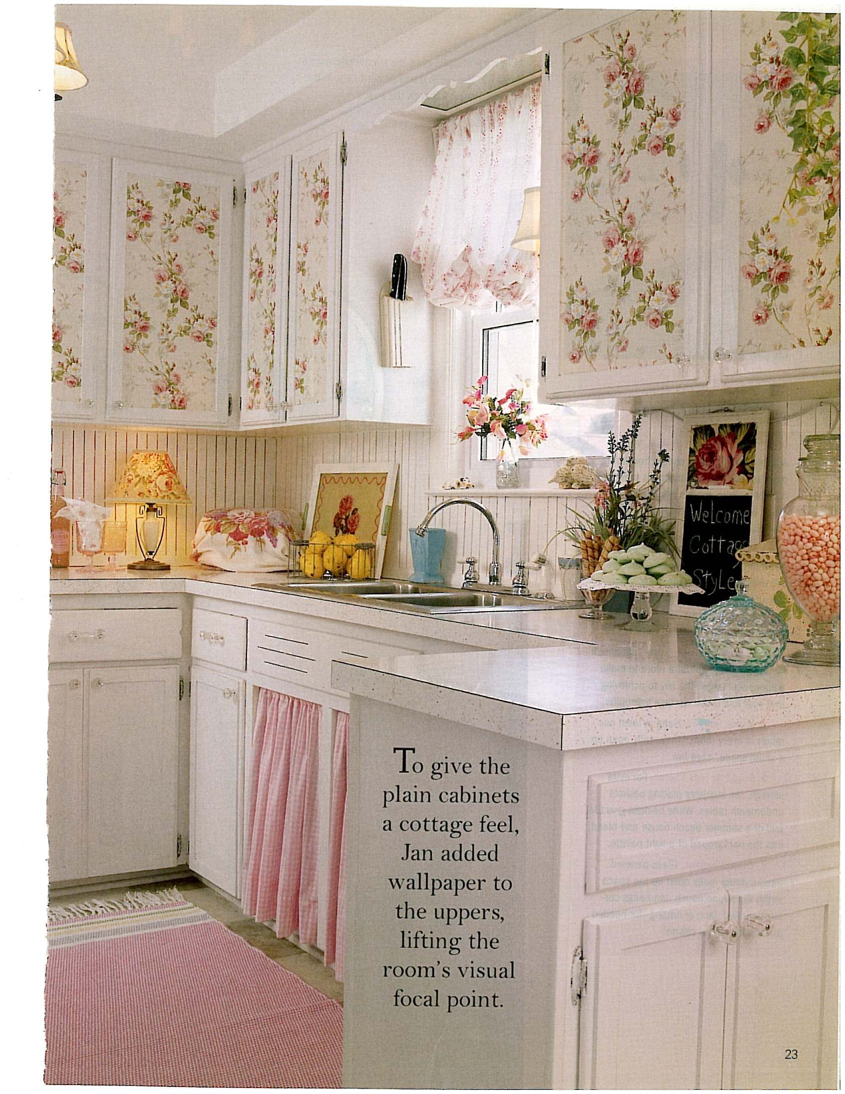 Vintage Shabby Chic Kitchen - HD Wallpaper 