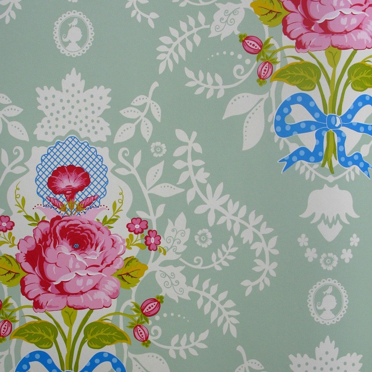 Pip Studio Shabby Chic Green Wallpaper 
 Title Pip - Pip Studio Pink Floral - HD Wallpaper 