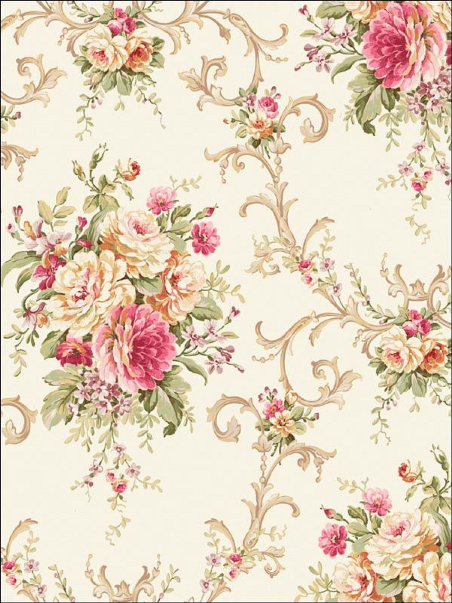 Flower Wallpaper Wall Background Shabby - HD Wallpaper 