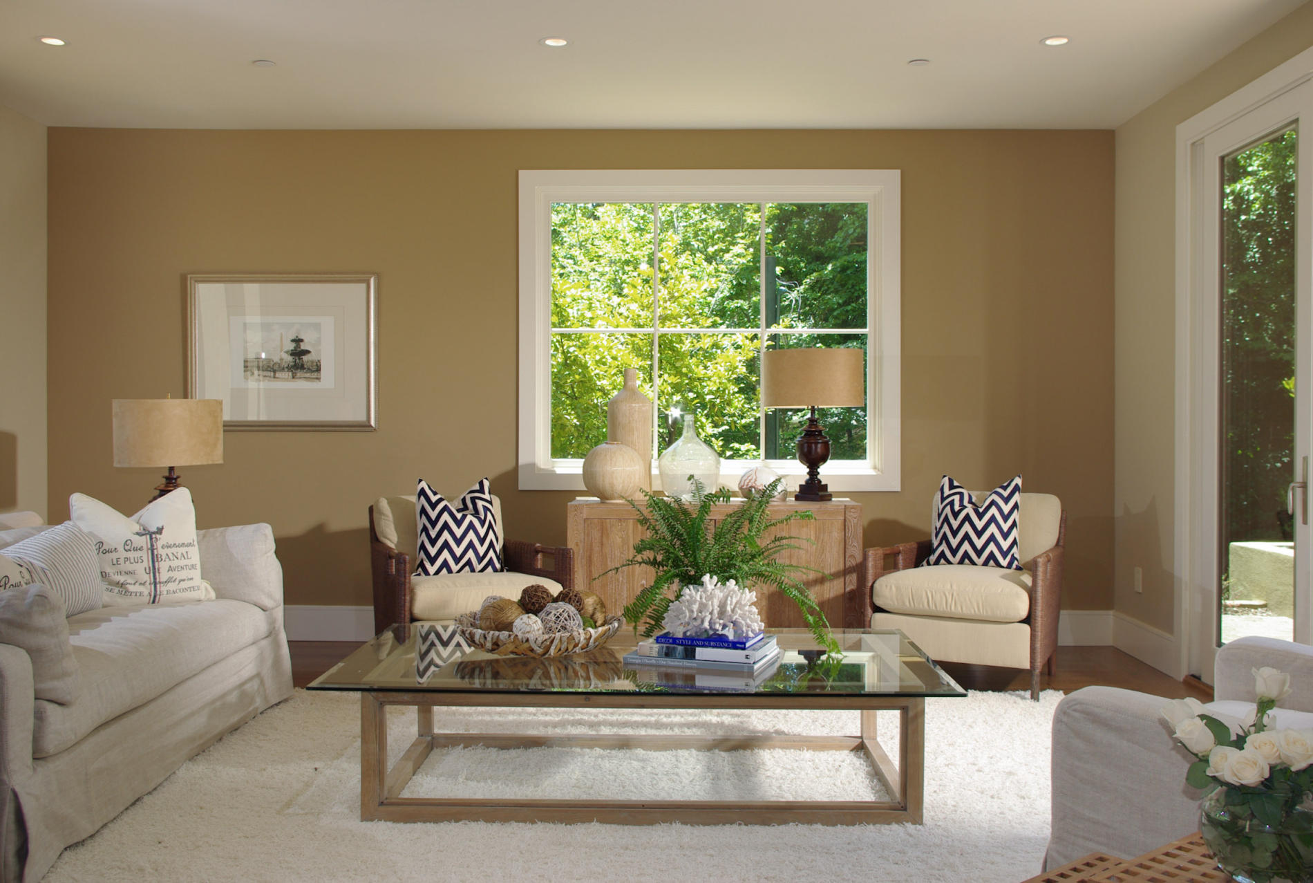Living Room Wall Colour Design Warm - HD Wallpaper 