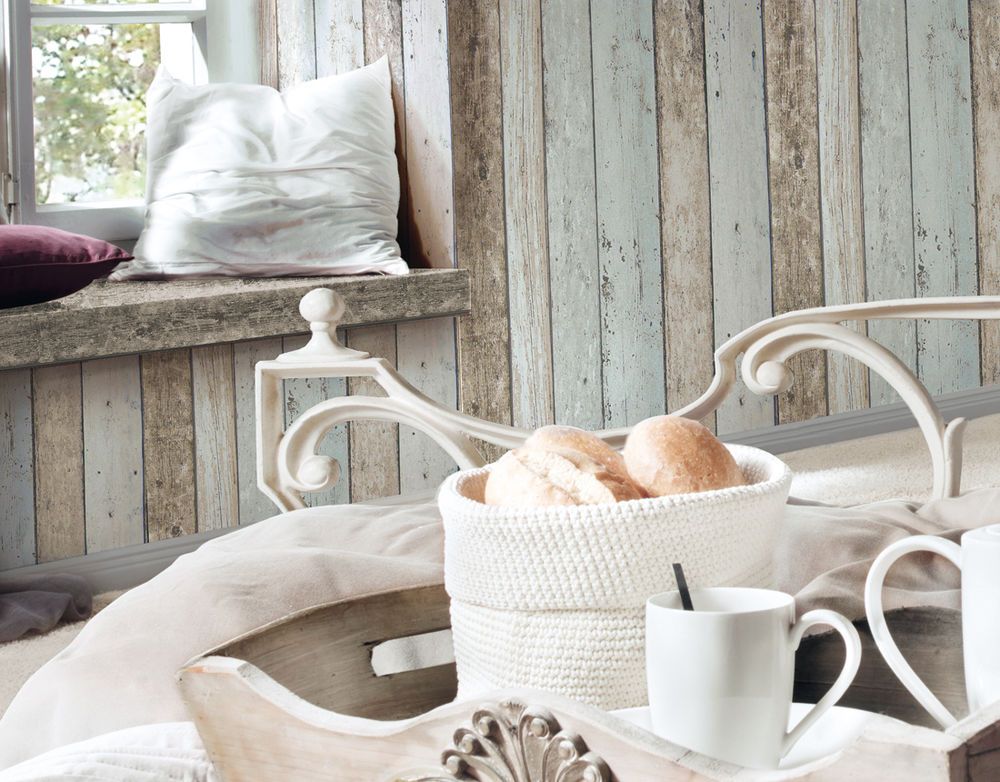 Pastel Wooden Effect Wall Panel - HD Wallpaper 