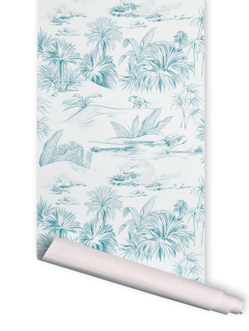Xhos - Oasis Toile De Jouy Papermint - HD Wallpaper 